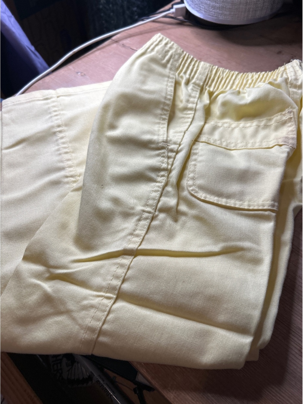 Boys vintage elastic pants yellow size 5